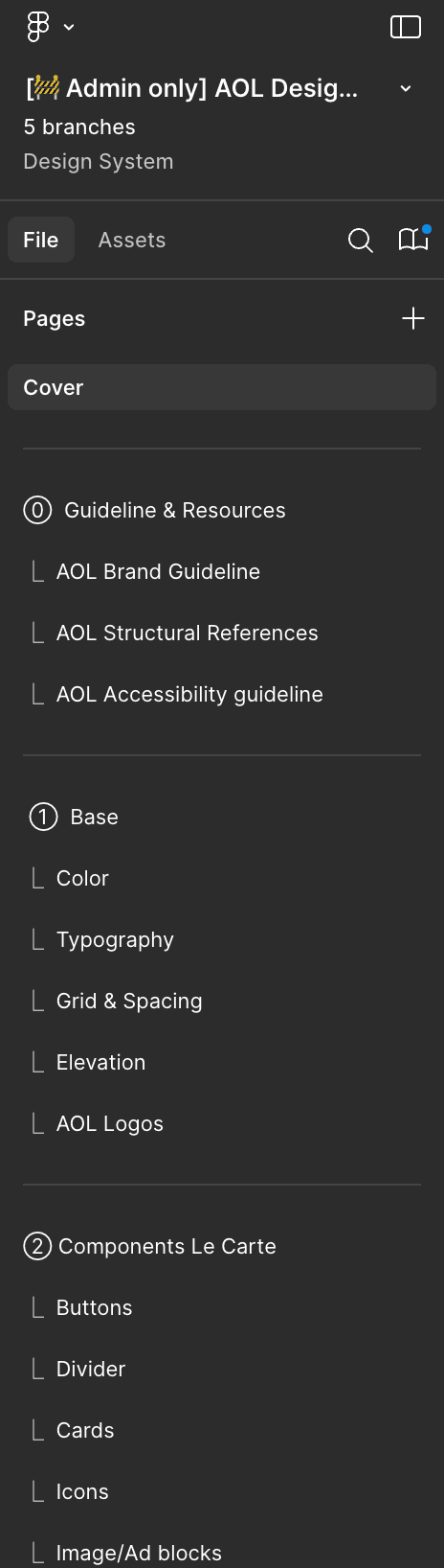 An AOL surface rebuilt on the shared system — view one